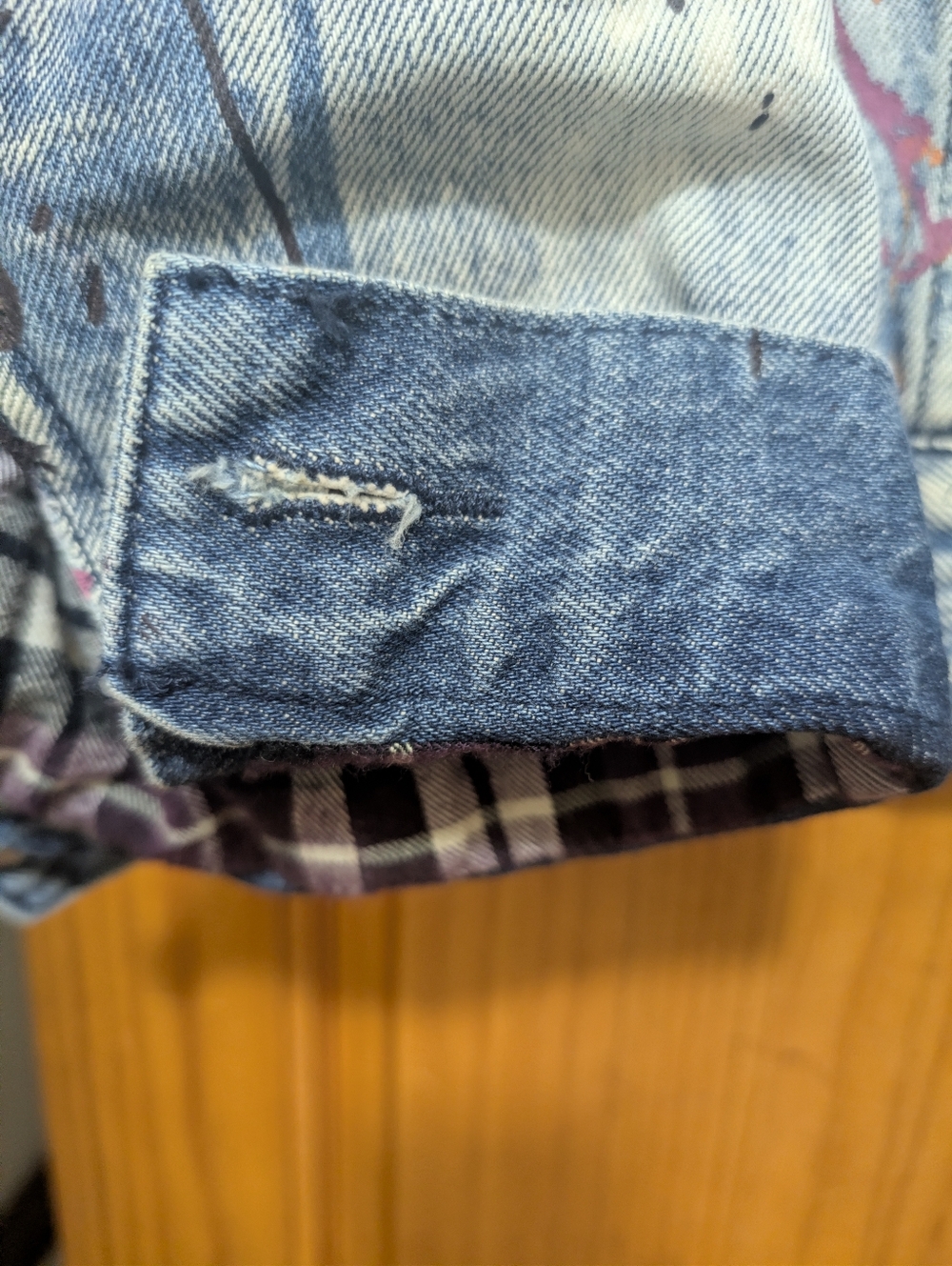 PRPS *RARE* Gale Paint Splatter Light Wash Denim - Size L - Picture 5 of 9